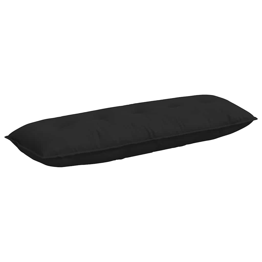 Back Cushion Black 140 x 50 cm Microfiber Fabric