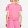 Nike Свободная дышащая повседневная спортивная футболка с коротким рукавом для детей, розовая CK2775-693