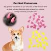 20Pcs Pet Nail Caps with Adhesive Fashionable Pet Claw Covers Cat Nail Tip Claw Protector Pet Accessory for Dogs Cats