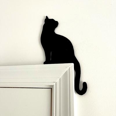 Угловой знак на дверь на Хэллоуин, милая птица, ведьма, кошка, черное деревянное подвесное украшение для вечеринки, дома, стены, двери, рамы, украшения