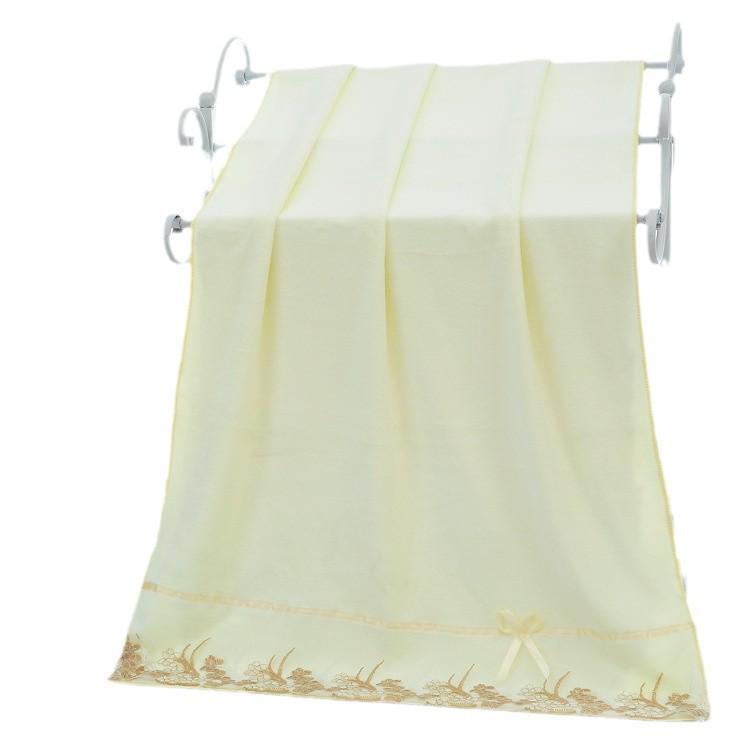 Мягкие, Впитывающие Банные Полотенца из Микрофибры с Кружевной Отделкой - Набор из Двух Штук, Гипоаллергенные