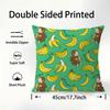 Good Night George C-Curious Monkey Pillow Case Plush Fabric Soft Pillowcase Double Sided Print Cushion Cover Throw Pillow Cover