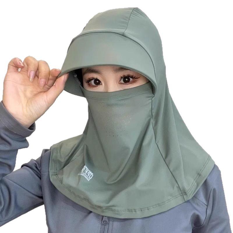 Женская летняя шляпа от солнца с защитой от УФ-лучей и маской для лица для велоспорта