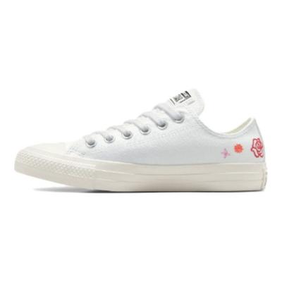 Chuck Taylor All Star Low Летние женские кроссовки с вышивкой Белые чешуйки дракона Красные A10821C