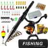 Telescopic Fishing Rod Combo 1.8-3 M Carbon Travel Rod with Spinning Reel Fishing Set Bass Carp Pike Full Kit Feeder Pole