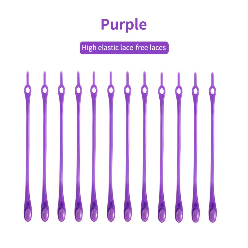 12pcs/Pack Lazy Silicone Shoelaces Round Elastic Shoe Laces Special No Tie Rubber For Sneakers Fit Strap It Is More Convenient To Save Your Time Seed