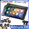 Новый 6,8-дюймовый мультимедийный плеер для мотоцикла с GPS-навигацией, регистратором, DVR, беспроводной CarPlay, Android Auto, IP67, водонепроницаемый, Bluetooth