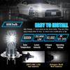 2pcs H7 Led Headlight Bulb Kit High Low Beam 160w 20000lm Super Bright 6000k White Car Headlamp