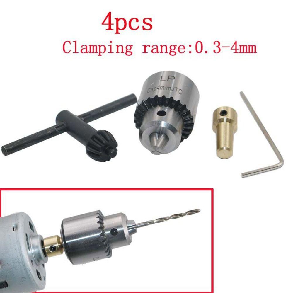 With Chuck Key Mounted Clamping Electric Motor Shaft Micro Motor 0.3-4mm Taper Drill Chuck