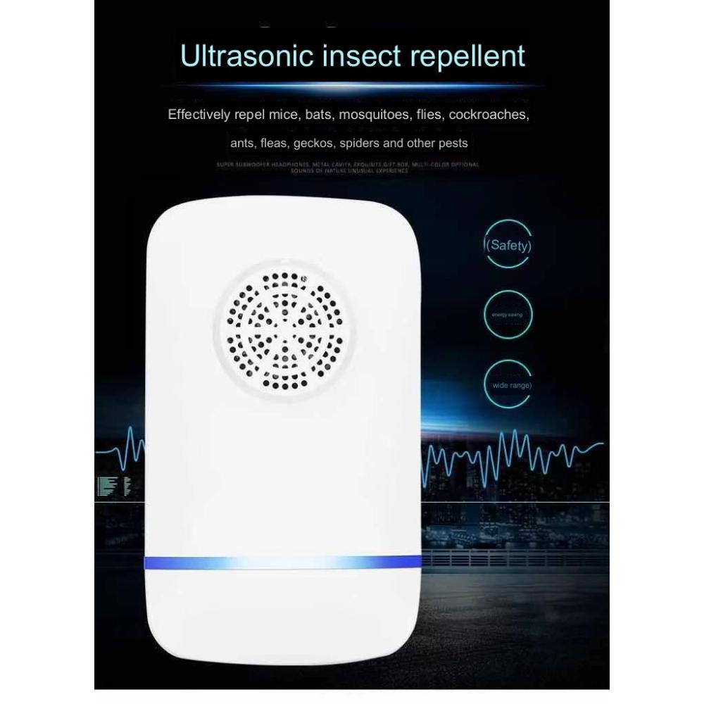 Ультразвуковой электронный отпугиватель грызунов, домашний отпугиватель насекомых, мини-отпугиватель комаров против комаров, пауков, мух, муравьев, блох, нетоксичный, экологически чистый