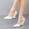 2024 Весна Новая мода танкетка женская обувь неглубокий носок острый нос повседневная универсальная элегантная горячая распродажа высокие каблуки женская обувь