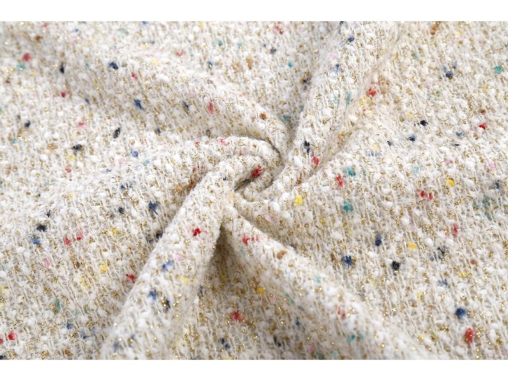 Толстая трикотажная ткань с рисунком гортензии, окрашенная иглой: 2024 Осень/Зима Цветной Маленький Аромат Стиль Ткань