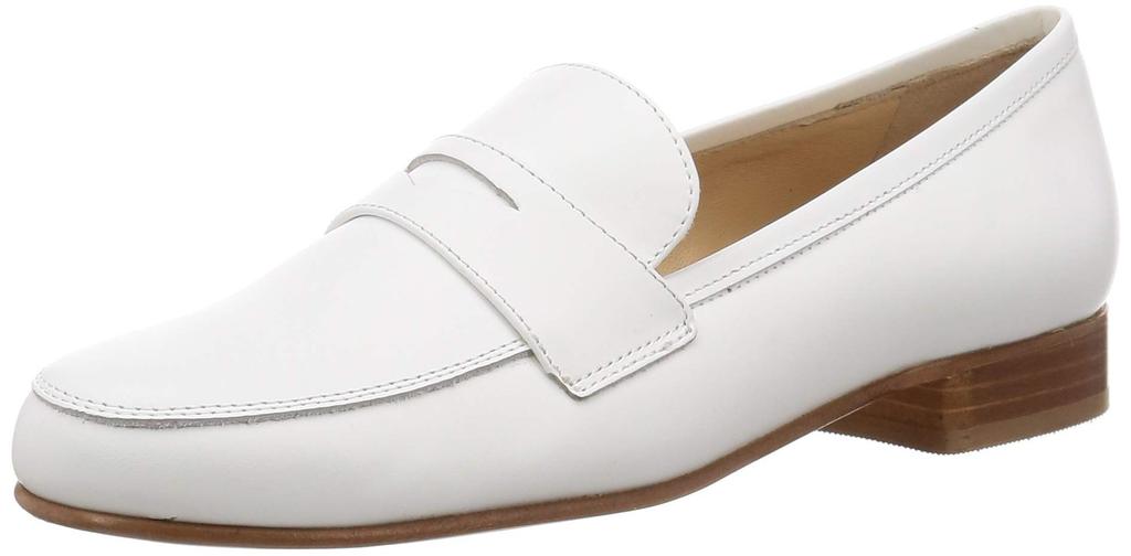 Luca Grossi LUCA Coin Size 2E Women's 5025-162FC-TS Loafers, White, 23.0cm-23.5cm,