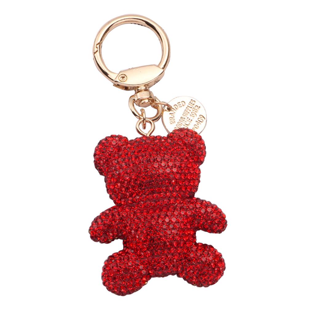 Брелок-подвеска в виде медведя со стразами, брелок для ключей автомобиля, подвесное украшение, мультяшный медведь, подвески для телефона, для украшения сумок и кошельков