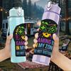 1PC Gaming Is In My Zone Badge 750ml Color Plastic Sports Water Bottle Leakproof Flip Straw Lid Suitable for Sports Office Home Use