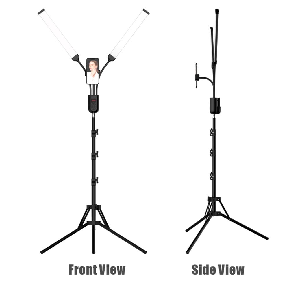 Flexible 2-Arms LED Video Light Photography Fill Light 3000K/4000K/6000K Bi-color Dimmable Timer