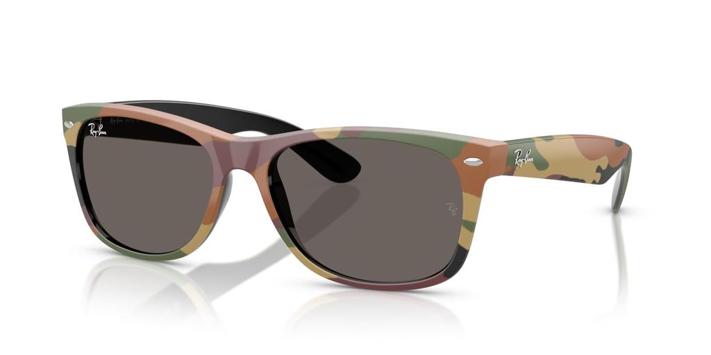 Солнцезащитные очки 0RB2132 NEW WAYFARER ЧЕРНЫЕ С ЗЕЛЕНЫМ КАМУ ТЕМНО-СЕРЫЕ 6822B155 Поляризационные [Ray-Ban]