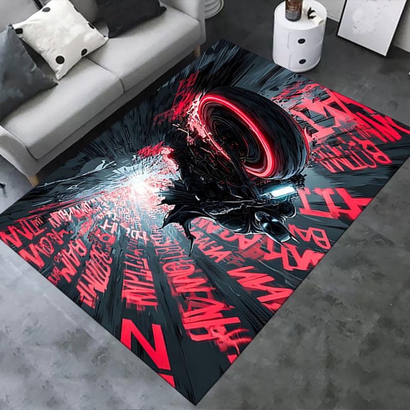 Batman,Batcycle Office Carpet Chair Mats, Home Decor Dormitory Floor Protector With Anti-Skid Backing, Large Area Coverage, Christmas Decora