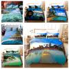 3D Sea View Bedding Summer Coastline Down Duvet Cover and Pillowcase 2/3pcs King Queen Bed Home Textile Gift
