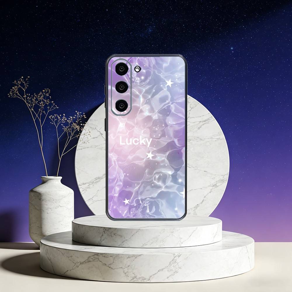 Чехол для телефона 'Блестящие водные блики' для Samsung Galaxy A73, A72, A71, A70, A53, A52, A51, Другие Мягкий черный чехол
