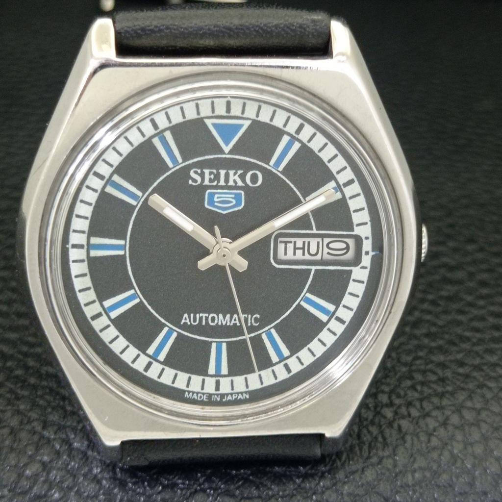 ВИНТАЖНЫЕ МУЖСКИЕ АВТОМАТИЧЕСКИЕ ЧАСЫ SEIKO 5 JAPAN 6309A С ЧЕРНЫМ ЦИФЕРБЛАТОМ a702734-1 R210-a702734