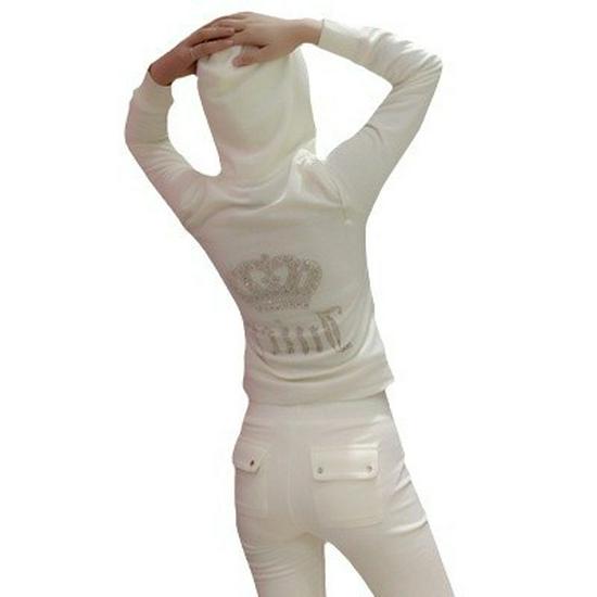 Европейский весенне-осенний спортивный костюм JC Fashion из золотого велюра для женщин с деталями из страз в виде букв