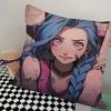 J-Jinx Анимированный Игровой Персонаж Наволочка Квадратная Подушка Спальня Диван Досуг Комфорт Подушка Автомобиль Гостиная Украшение Дома
