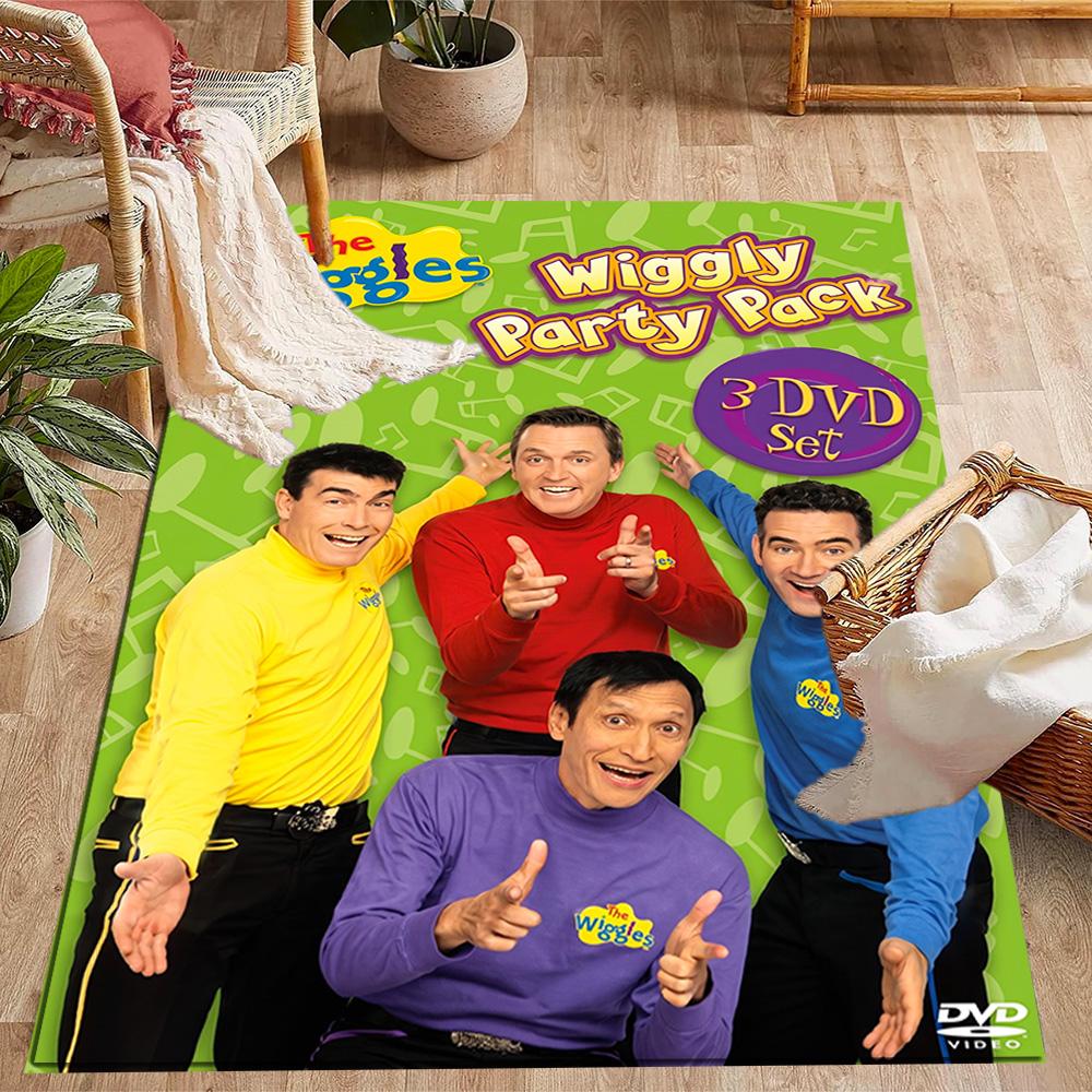 The Wiggles Band Performance Themed Anti-Slip Rugs - Polyester Home Decor, Suitable for Bedrooms, Living Rooms, Doorways, Studios, and Decorations