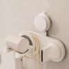 Magnetic Hair Dryer Wall Rack With Suction Cup Installation And Cable Organizer For Bathroom