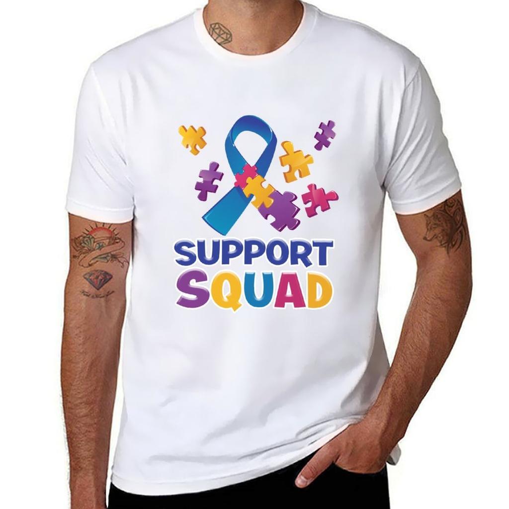 Support Squad Autism Awareness Shirt, Gift For Support Autism T-Shirt T Shirt Personalised T-Shirt