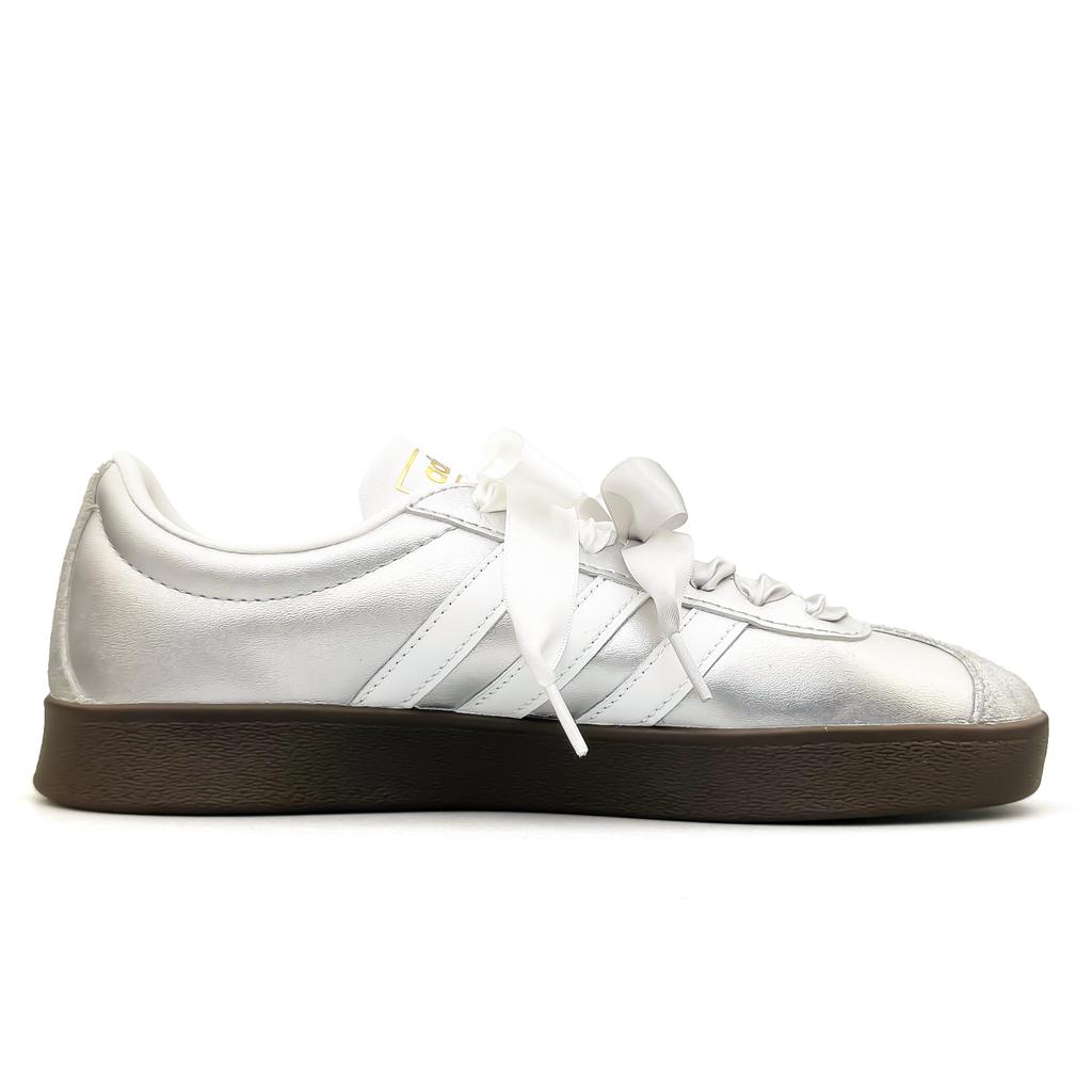 Adidas VL COURT 2.0 Girlish Silver, Special Shopping Bag Abrasion Resistant Slip Resistant Low top Skateboard Shoes ID6015(Team1532-SBOX)