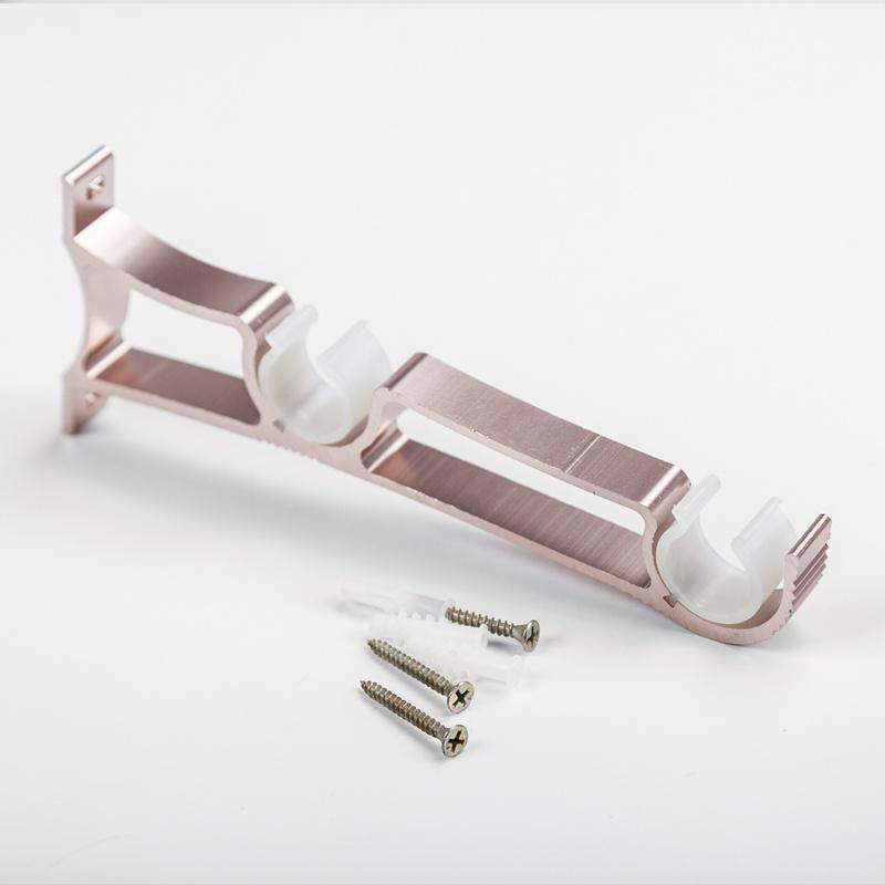 1Pc Aluminum Alloy Curtain Rod Bracket Roman Rod Bracket Double Rod Single Rod Bracket Top Mounted Side Mounted Curtain Holdback