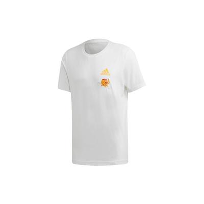 Вышитый Gfx мультяшный принт повседневная спортивная футболка с круглым вырезом и коротким рукавом мужские топы белые FM9449