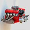 STEM Проект Модель Двигателя V8 Настольное Украшение Красный Набор Модели Автомобильного Инжиниринга Сложные Миниатюрные Детали