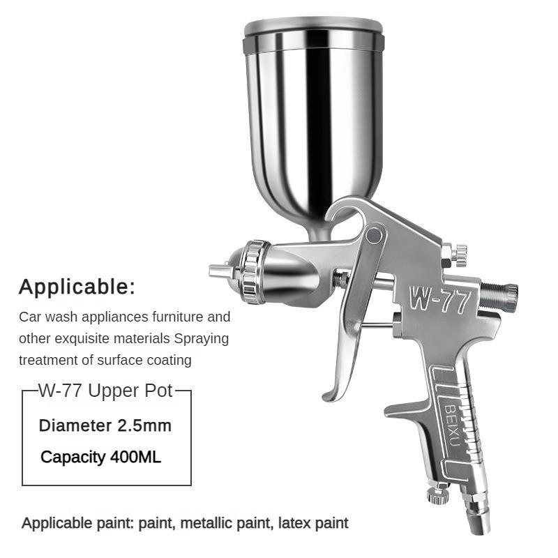 Пневматический краскопульт для латексной краски, автомобильный, мебельный, ремонтный пистолет для верхнего покрытия, распылитель из нержавеющей стали с высокой степенью распыления