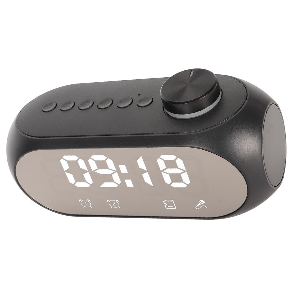 Wireless Bluetooth Speaker RGB Lighting Strong Bass Temperature Display Voice Broadcast FM Radio Mirror Alarm Clock
