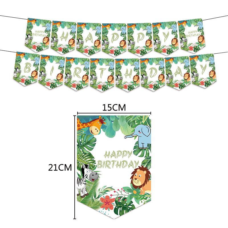 Tiger Lion Animal Pattern Disposable Tableware Set Safari Theme Party Decorations Boy Wild One First Birthday Party Supplies