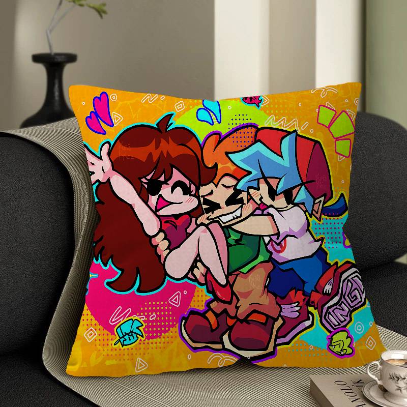 F-Friday Night Funkin Lucky Dragon Pillow Cover Sofa Cushion Cover Home Room Decoration Children Gift