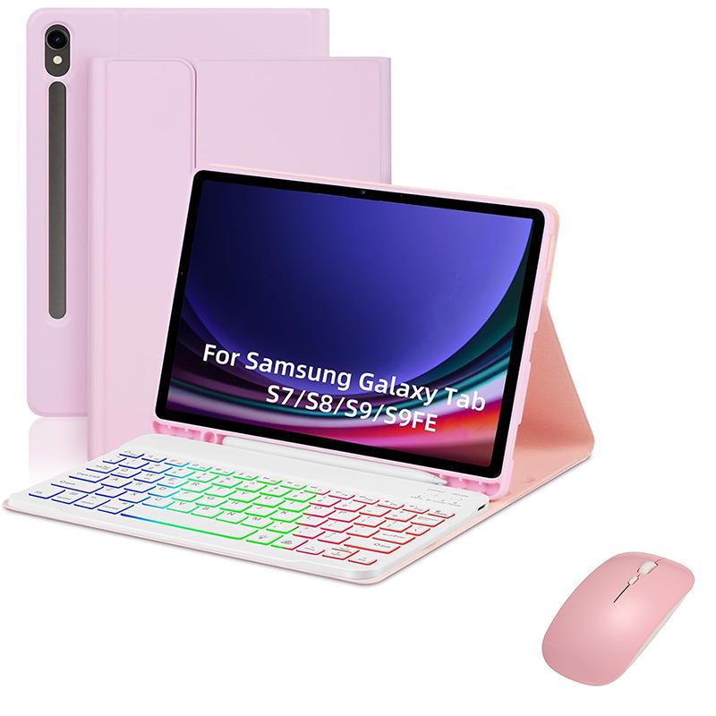 Чехол-клавиатура Samsung Tab S10 Lite с Bluetooth и RGB-подсветкой, со съемной клавиатурой для S11/S9 FE
