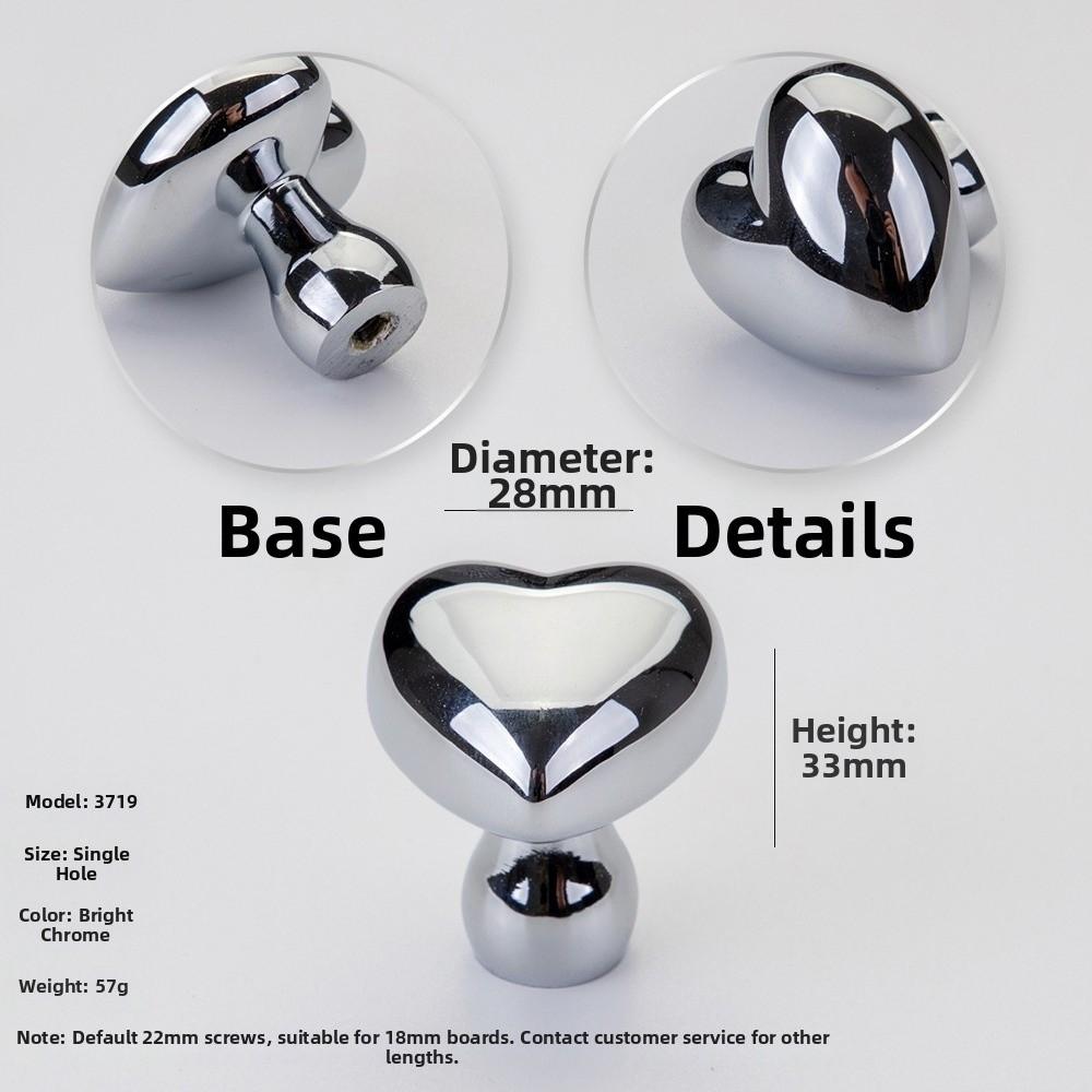 Heart Shape Furniture Pulls Zinc Alloy Drawer Knob New Wardrobe Door Handles Kitchen Cabinet