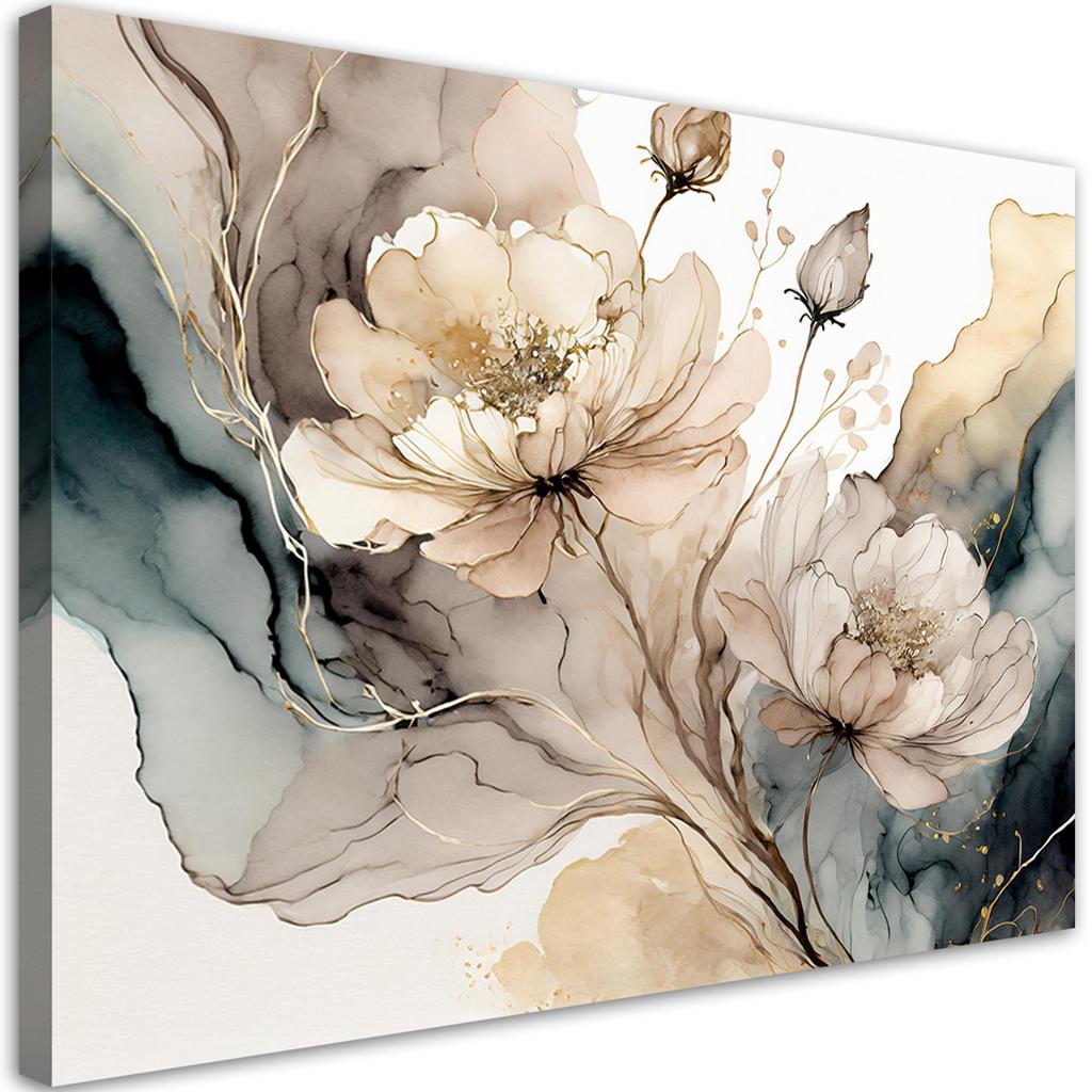 Canvas Print, Watercolour Flower Abstraction