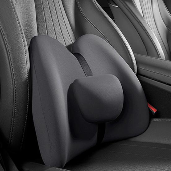 Lumbar Support Pillow Car Waist Cushion Ergonomic Design Soft Breathable Lower Back Support Pillow Memory Foam Seat Cushion