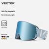 VECTOR Wanketu Magnetic Ski Goggles, Anti-fog, Myopia-Friendly, Helmet-Compatible for Men & Women