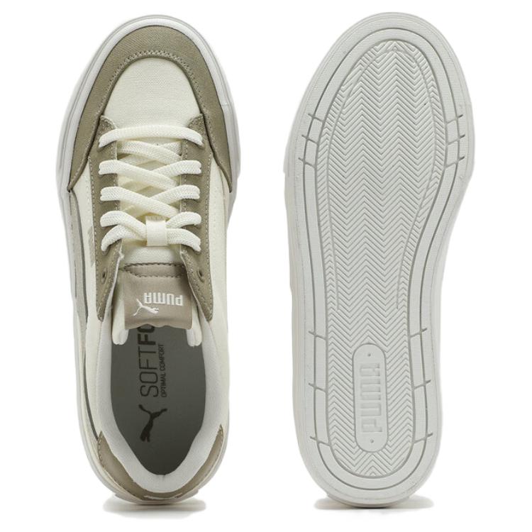 Puma Court Classic Vulc Fs Comfortable Versatile Low-Top Skate Shoes Unisex Sneakers White Gray Brown 396353-30