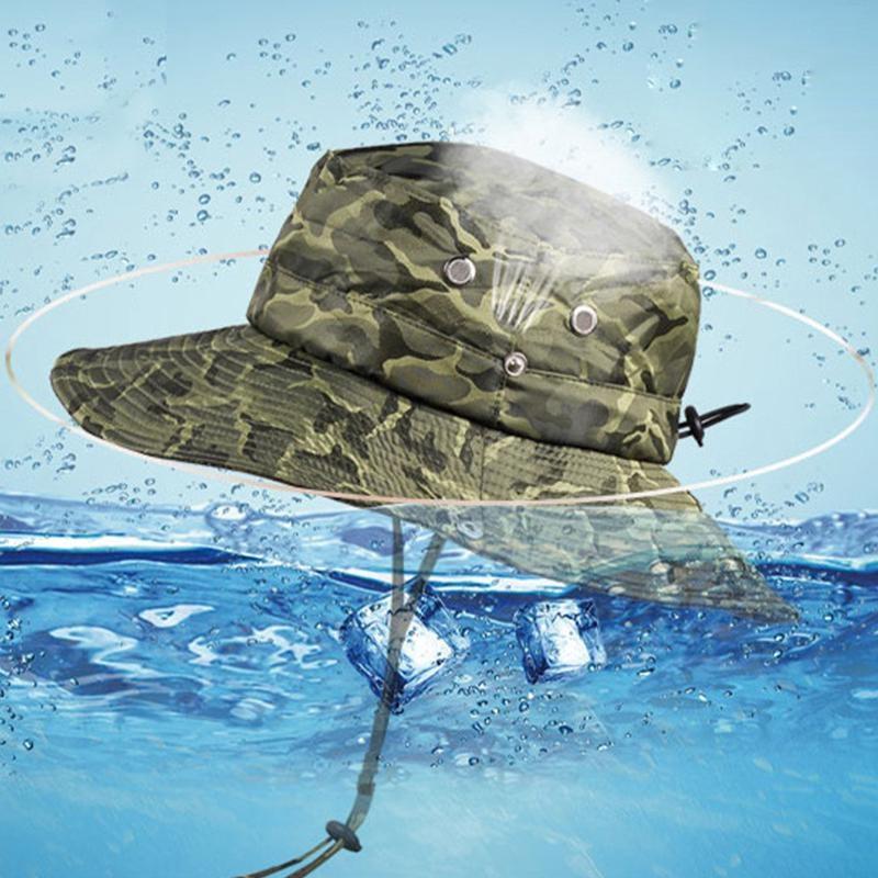Men's Sun Cap Breathable Quick Dry Bucket Hats Sun Protection Anti-UV Fishing Camping Camouflage Fisherman Hat