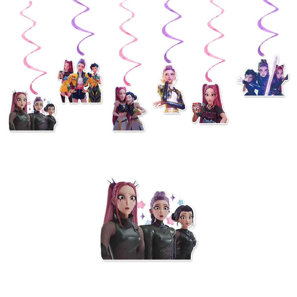 Birthday Theme Party Decoration Banner Pull Flag Cake Flag Balloon- Set