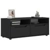 Szafka Pod Tv "Visnes" Czarna 100X40X38 Cm Drewno Klejone