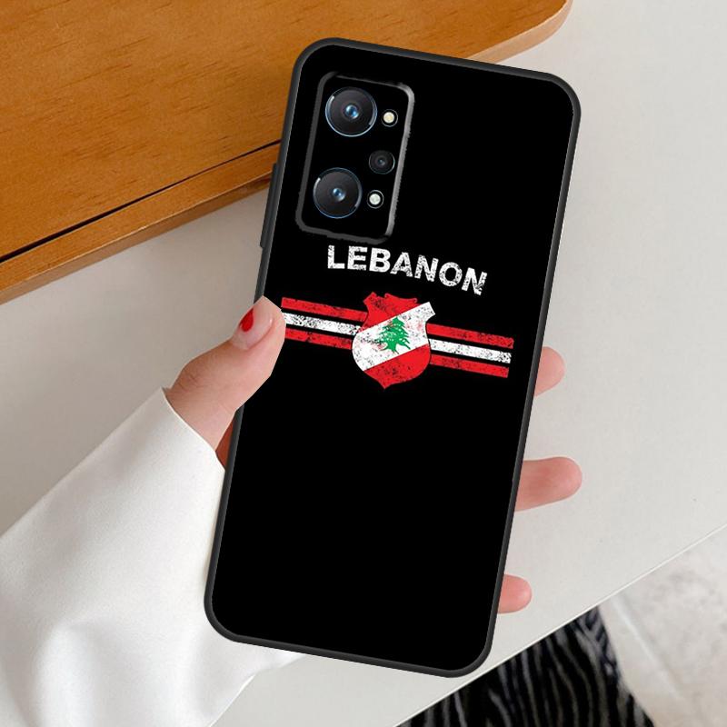 Lebanese Lebanon Flag For Realme C55 C53 C51 C35 C67 C25S C21Y C30 C31 C33 9 10 11 12 Pro Plus GT Neo 6 GT5 Case