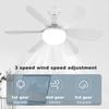 2-in-1 Ceiling Fan with Light Remote Control E27 Base Memory Function Dimmable 3 Speeds Modern Style Bedroom Ceiling Fan Light