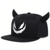 Hip-Hop Personality Horn Cow And Face Smiling Neutral Gender Women  Men For Hats Spring Autumn Outdoor Adjustable Casual Baseball Caps Sunscreen